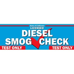 Cal Star Certified Diesel Smog Check Banner - 72x24 | StopSignsandMore