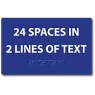 ADA Compliant Custom Room Name Signs - 2 Lines of Text - Braille