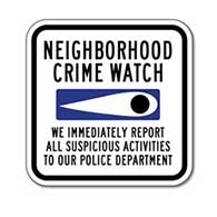Neighborhood Crime Watch Eye Sign - 12x12 size for yard and home display - Reflective heavy-gauge rust-free aluminum Crime Watch Signs