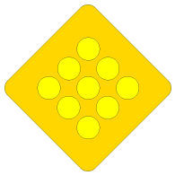 Yellow Reflector Warning Signs - 18x18 - Reflective Rust-Free Heavy Gauge Aluminum Warning Signs for Road and Parking Areas