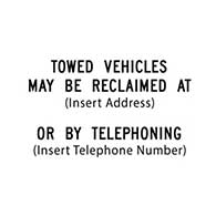 Add Information to California R100B Tow-Away Parking Lot Sign