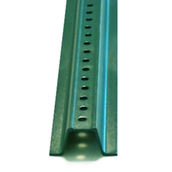 Eight-Foot Green U-Channel Sign Post - Heavy Gauge (2.0LBS/FT) rust-resistant green powder-coated steel signpost with predrilled holes and tapered end