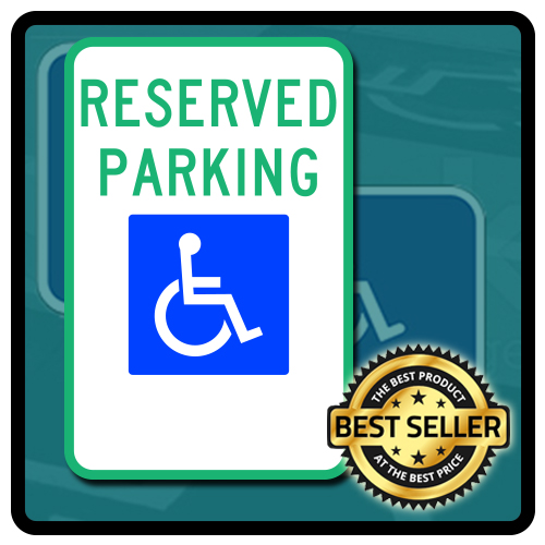 R7-8 Federal Handicap Parking Sign - No Arrows - 12x18