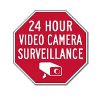 24 Hour Video Camera Surveillance Signs- Reflective Rust-Free Heavy Gauge Aluminum Security Signs