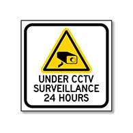 Under CCTV Surveillance 24 Hours Window Decal and Labels