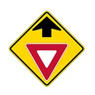 W3-2 Yield Ahead Symbol Warning Signs -  - 30x30 - Regulation High-Intensity Prismatic Reflective Rust-Free Heavy Gauge Aluminum Road Signs.