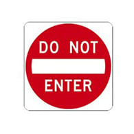 R5-1 Do Not Enter Signs - 30x30 - Official MUTCD Reflective Rust-Free Heavy Gauge Aluminum Road Signs