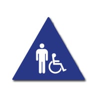 ADA Restroom Door Sign Male and Wheelchair Symbols - 12x12