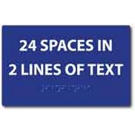 ADA Compliant Custom Room Name Signs - 2 Lines of Text - Braille