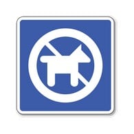 No Dogs Allowed Symbol Sign - 8x8- Non-Reflective Rust-Free .050 Gauge Aluminum Symbol Sign for No Dogs or Pets Allowed Areas