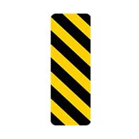 OM-3L-MOD - Left Diagonal Stripe Reflective Object Marker Sign - 8x24 - Reflective Rust-Free Heavy Gauge (.063) Aluminum Parking Lot and Road Signs