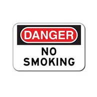 Danger No Smoking OSHA-Style Sign - 18x12 - Reflective rust-free heavy-gauge aluminum OSHA Safety and Warning Signs