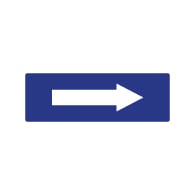 ADA Compliant Directional Arrow Signs with Tactile Arrow - 6X2