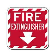 Fire Extinguisher Location Sign - 12x12 - Reflective rust-free heavy-gauge aluminum Fire Extinguisher Indicator Signs