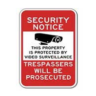 Property Protected By Video Surveillance Window Decals