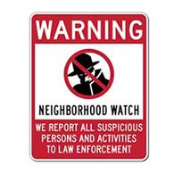Neighborhood Watch Warning Sign - 24x30 - Reflective rust-free heavy-gauge aluminum Neighborhood Watch Signs