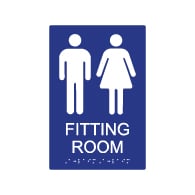 ADA Compliant Unisex Fitting Room Sign- 6x9