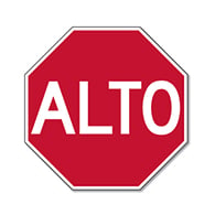 ALTO Sign (Spanish STOP Sign) - 12x12