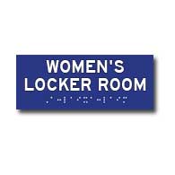ADA Women's  Locker Room Sign with Tactile Text and Grade 2 Braille - 10x4