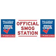 California STAR Certified SMOG Station Banner - 72x24