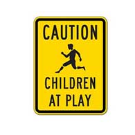 Caution Children At Play Signs - 18X24 - Official Reflective Rust-Free Heavy Gauge Aluminum Children At Play Signs