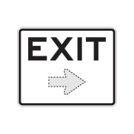 Exit Sign with Choice of Arrow Direction - 30x24 Large Size is Good for Outdoor and Parking Lot Uses - Engineer Grad Reflective Heavy Gauge Aluminum Exit Sign from STOPSignaAndMore.com