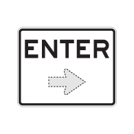 Enter Sign with Choice of Arrow Direction - 30x24 Large Size is Good for Outdoor and Parking Lot Uses - Engineer Grad Reflective Heavy Gauge Aluminum Exit Sign from STOPSignaAndMore.com