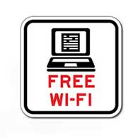 Free Wi-Fi Sign - 12x12 - Non-reflective