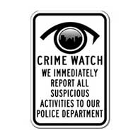 Neighborhood Watch City Eye Sign - 12x18
