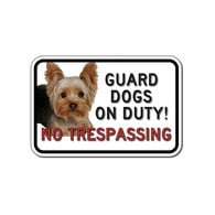 Custom No Trespassing Guard Dog Photo Signs - 18x12