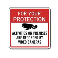 Camera Video Security Sign (Activities Monitored) 12x12