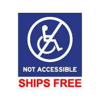 Window Decals - NOT Accessible Symbol  - 6x6