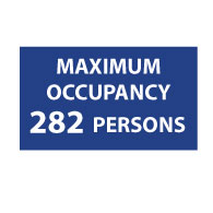ADA Maximum Occupancy Room Signs with Tactile Text - 12x7