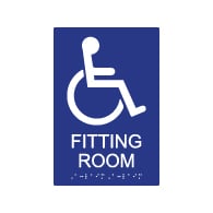 ADA Compliant Accessible Fitting Room Signs - 6x9