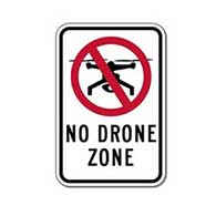 No Drone Zone Sign - 12x18 - Engineer Grade Reflective Rust-Free and Heavy Gauge Aluminum Speed Limit Sign from STOP Signs And More