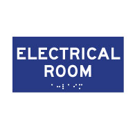 ADA Compliant ADA Electrical Room Signs with Tactile Text and Grade 2 Braille - 6x4