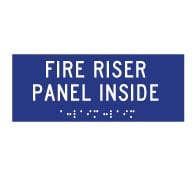 ADA Compliant ADA Fire Riser Panel Inside Signs with Tactile Text and Grade 2 Braille - 6x4