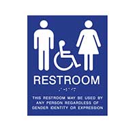 ADA Gender Neutral Wall Sign with Wheelchair Symbol 8x10