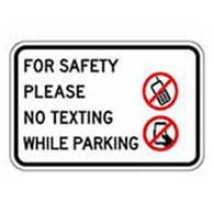 (For Safety) No Texting/Parking Sign Product Page - Safety Sign - STOPSignsandMore