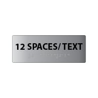 ADA Compliant Custom Room Name Signs - Tactile Text - Braille - Brushed Aluminum