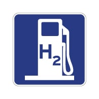 California Hydrogen Fueling Station Sign - 18x18 - Reflective Rust-Free Heavy Gauge Aluminum Alternative Fueling Signs