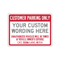 City of Los Angeles Customer Parking Tow Sign - 24x18 - Made with Reflective Rust-Free Heavy Gauge Durable Aluminum available at STOPSignsAndMore