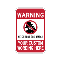 Protect your family, neighbors, and houses with our neighborhood crime watch sign. Find the Neighborhood Watch Warning Sign. Shop StopSignsAndMore today!