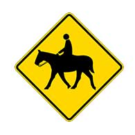 Horse Crossing Road Warning Signs - 30x30 - High-Intensity Prismatic Reflective on Heavy Gauge Rust-Free Aluminum (.080) Horse Crossing Signs