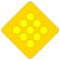 Yellow Reflector Warning Signs - 18x18 - Reflective Rust-Free Heavy Gauge Aluminum Warning Signs for Road and Parking Areas