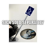 XL Surface Mount Flexible Sign Post and Base - 8ft or 9ft size available from STOP Signs And More. Buy Flexible Sign Post and base for Concrete or Asphalt Installation.