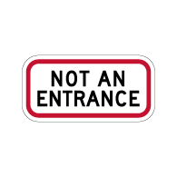 Buy Not An Entrance Signs - 12x6 - Reflective Rust-Free Durable Aluminum Property Management Signs for Building Entrances and Parking Lots