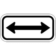 Buy Double Arrow Directional Signs - 12x6 - Reflective Rust-Free Heavy Gauge Aluminum Parking Signs and Property Management Signs