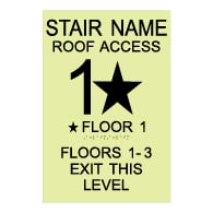 ADA Luminous International Fire Code Stair Signs with Tactile Text and Grade 2 Braille - 12x18  | Complies with International Fire Code (IFC 1022.9)