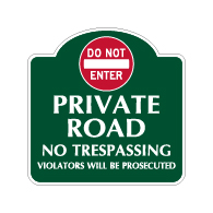 Mission Style Do Not Enter Private Road Sign - 18x18 - Made with 3M Reflective Rust-Free Heavy Gauge Durable Aluminum available for quick shipping from STOPSignsAndMore.com